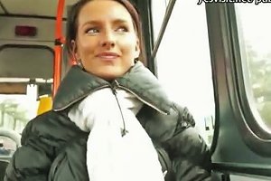 Super Tight With Tiny Tits Amateur Brunette Girl Banged For Cash